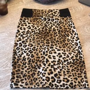 Cheetah print skirt